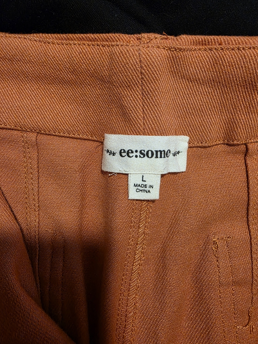 eesome Wide-Leg Jeans in Rust Orange - Picture 3 of 4